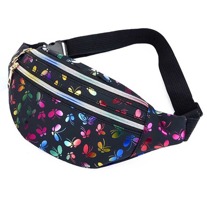 Doppelter reißverschluss-bauchtasche, farbenfrohe damen-handytasche, multifunktionale wasserabweisende umhängetasche