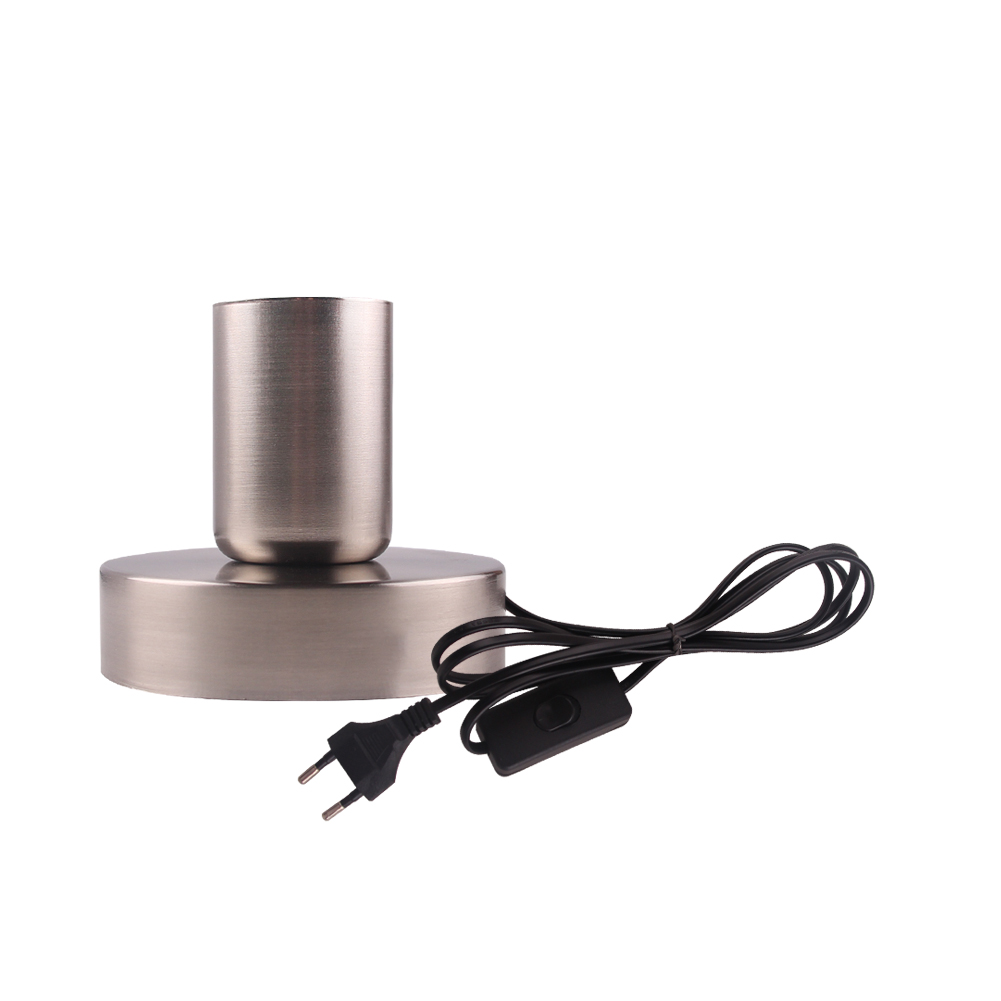 Industriële Vintage Bureaulamp Base 1.8M E27 E26 Socket Lamphouder Edison Tafel Lampen Nordic Metalen Tafel Base Plafond lamp: S / Beige