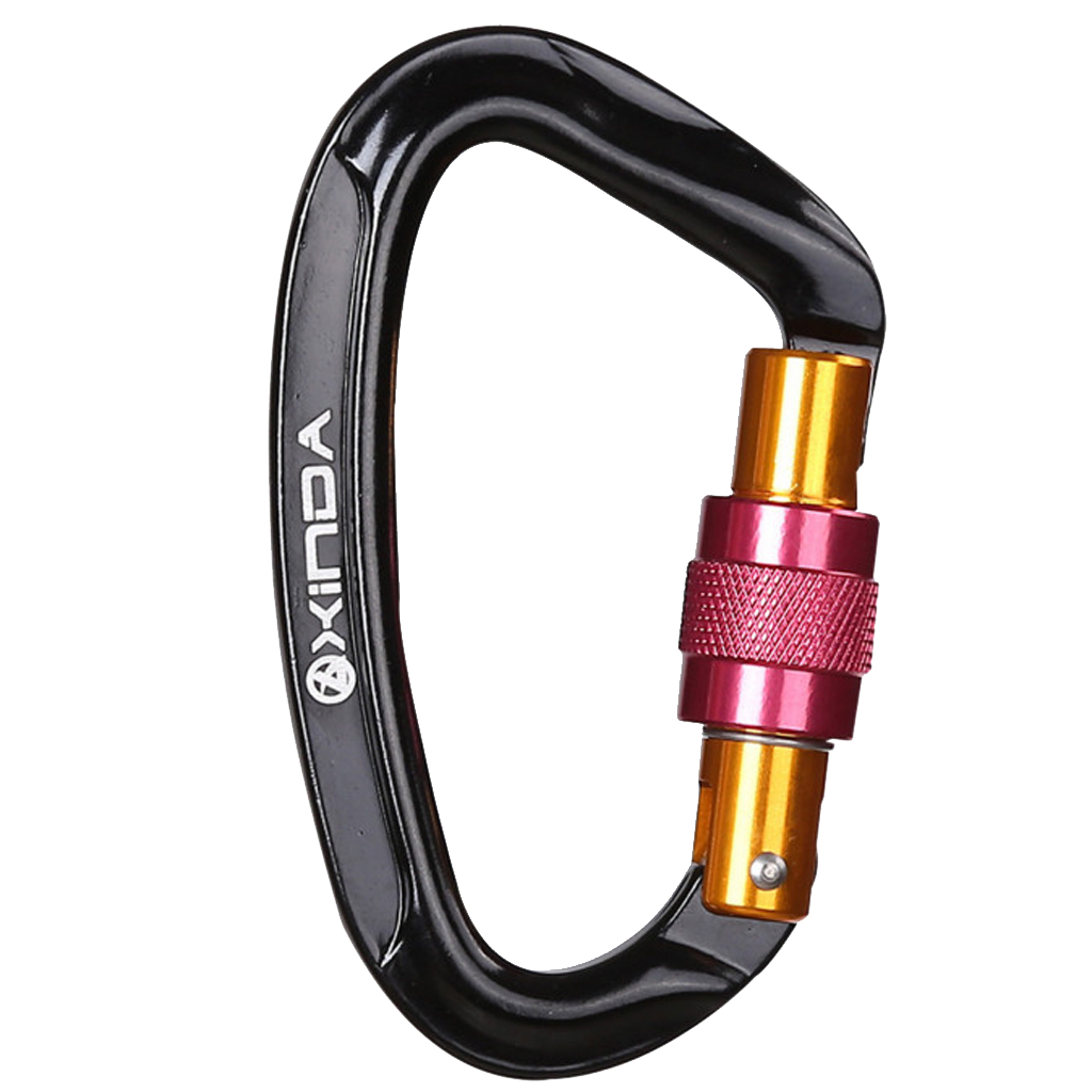Duurzaam Bergbeklimmen Klimmen Equip Karabijnhaak Schroef Lock 24KN Of 2400Kg Outdoor Veiligheid Rock Klimmen Accessoires