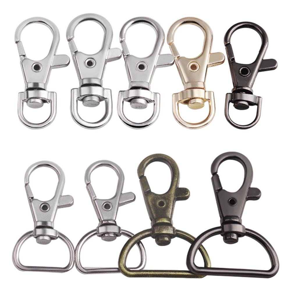 5 stk metallposer stropp spenner hummer lås krage karabinkrok diy nøkkelring bag del tilbehør