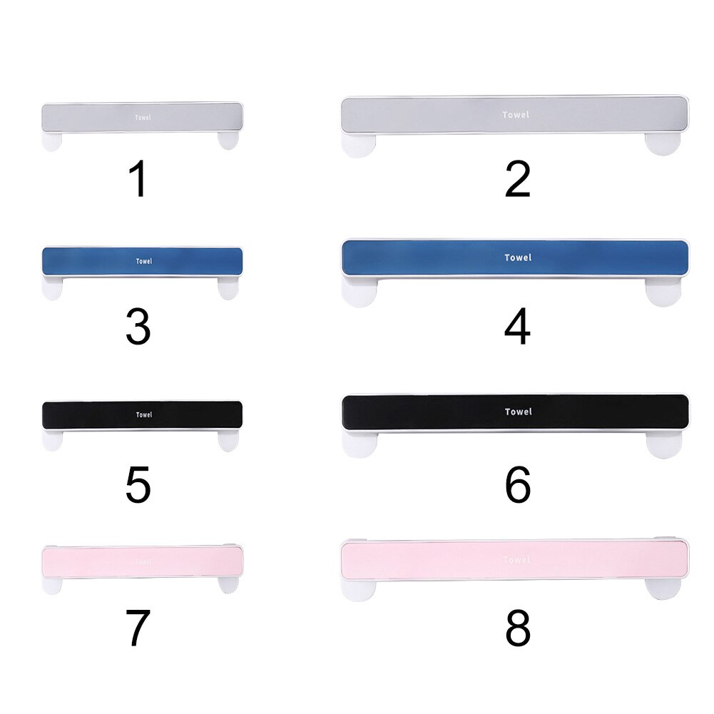 Porte-serviettes mural en plastique, sans poinçon, pour la salle de bain, étagère pour la maison, outils de rangement