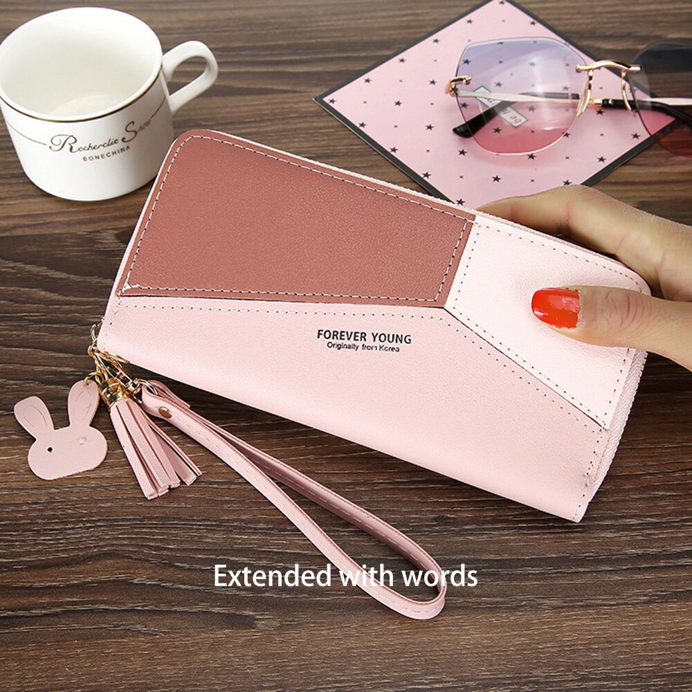 Women Long Wallet PU Leather Purse Female Long Wallet Gold Hollow Leaves Pouch Handbag For Women Coin Purse Card Holders Clutch: type3 06