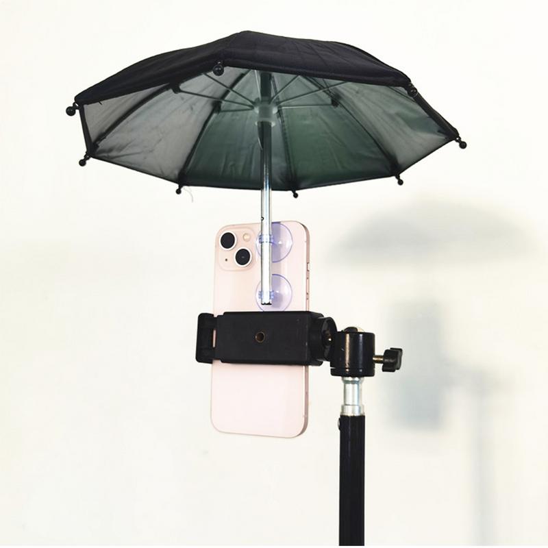 Soporte con ventosa para teléfono móvil montado en el coche, sombrilla creativa con forma de paraguas para uso en el coche, navegación para teléfono móvil, protección solar