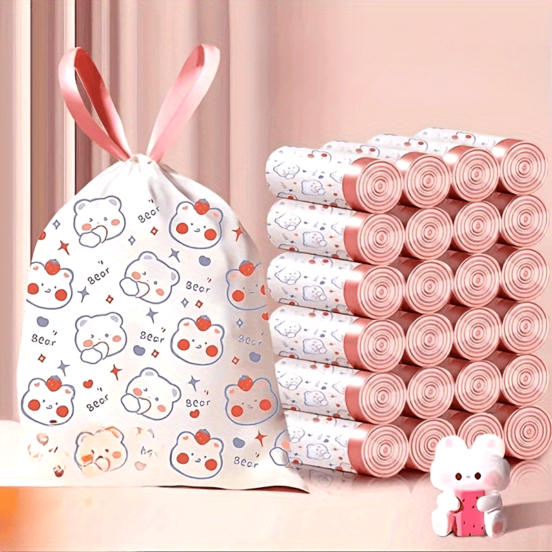 100 stuks 4 gallon vuilniszakken met trekkoord - eenvoudige dosering, lekvrij en veelzijdig voor thuis, op kantoor en buitengebruik