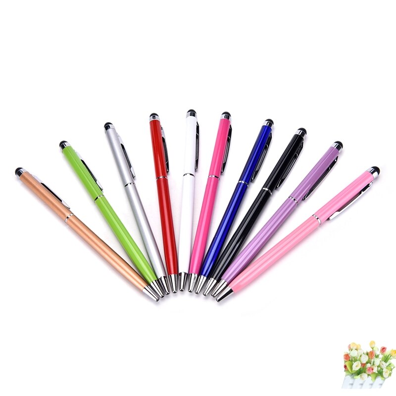 2 in 1 Mini for Laptop Built-in Ballpoint Pen Metal Capacitive Touch Pen Stylus Screen For Phone Tablet