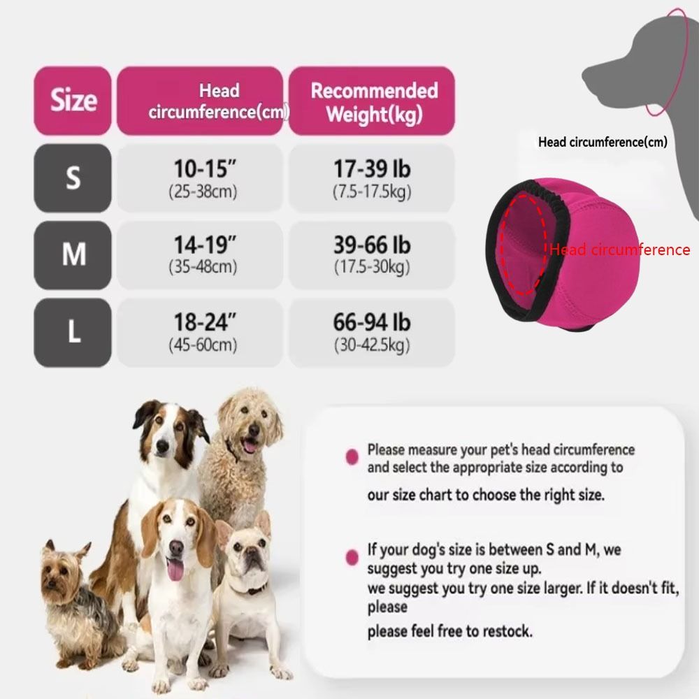 Noise Reduction Dog Ear Covers Hearing Protection Adjustable Pet Ear Muffs Waterproof Anti-noise Dog Earmuffs Swimming