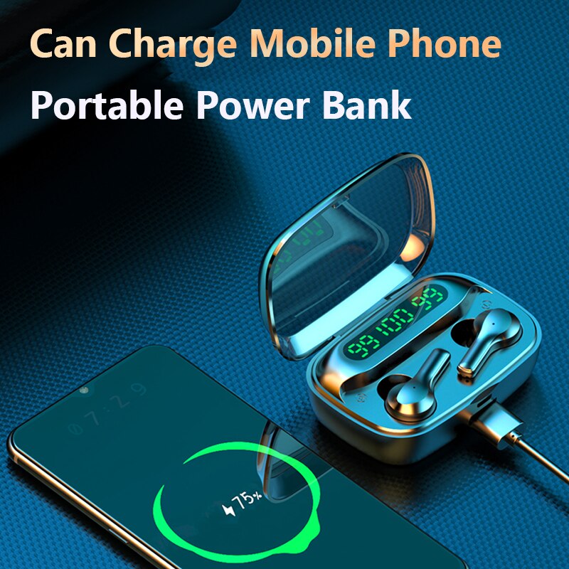 R3 Wireless Earbuds Bluetooth 5.0 Noise Cancellation Earphones In Ear With 2000mAh Charging Case IPX7 Waterproof And Sweatproof