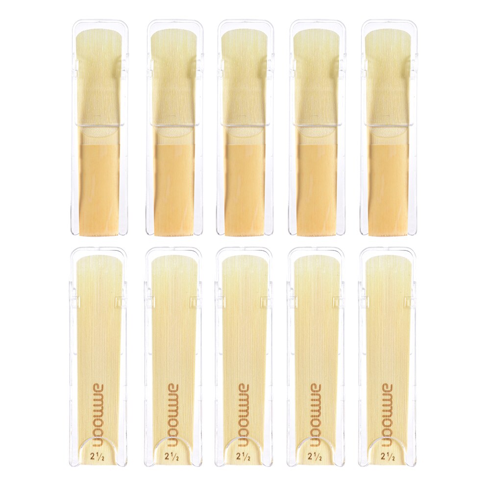 ammoon High Grade Eb Alto Saxophone Sax Bamboo Reeds Strength 2.0/2.5/3.0(optional) 10pcs/ Box
