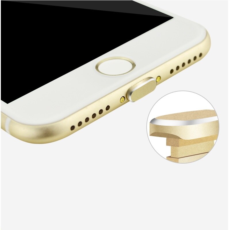 Conector metálico de 3,5mm para auriculares, Puerto Anti-polvo para iPhone 87X6S Plus Xs Max, tapa protectora, accesorios para teléfono, cargador, enchufe Anti-polvo