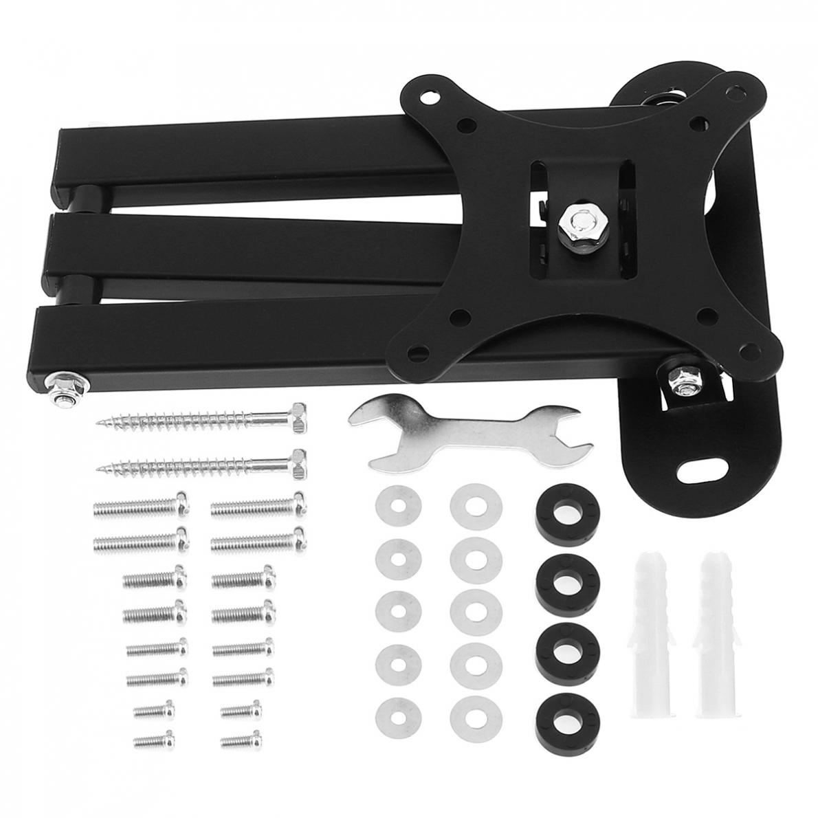 10KG Adjustable Flat Panel Frame TV Wall Mount Bracket Support 10 Degrees Tilt with Small Wrench for 10-26 Inch LCD LED Monitor