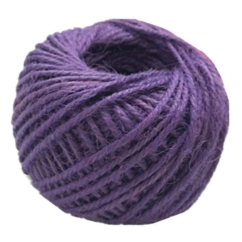 50M Natural Burlap Hessian Jute Twine Cord Hemp Rope 2mm Packing String Wedding Decoration 5BB5607: 7