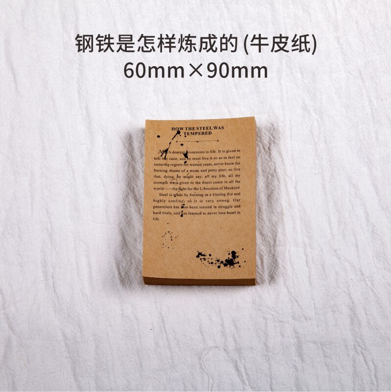 Englisch bücher Kraft Papier Beschreibbar Hinweis Papier DIY Kreative Müll Tagebuch Planer Handwerk Papier Scrapbooking Dekorative Handwerk Album