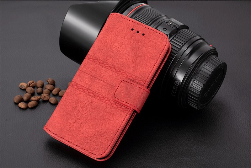 UEGO Luxury Flip Leather Wallet Camera Protective Solid Color Phone Case For iPhone 6 7 8 13 SE Shockproof Soft TPU Cover: For iPhone SE(2020) / R1