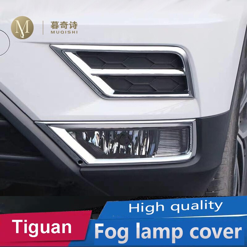 Bil-styling tiguan til volkswagen tiguan 2 mk2 front grill tågelygter lamper stel trim klistermærker dæksel tilbehør