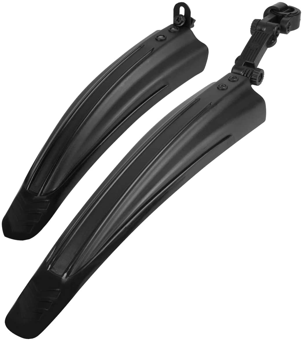Juego de guardabarros para bicicleta de montaña, neumáticos ajustables para ciclismo, guardabarros delantero y trasero, para MTB: Black