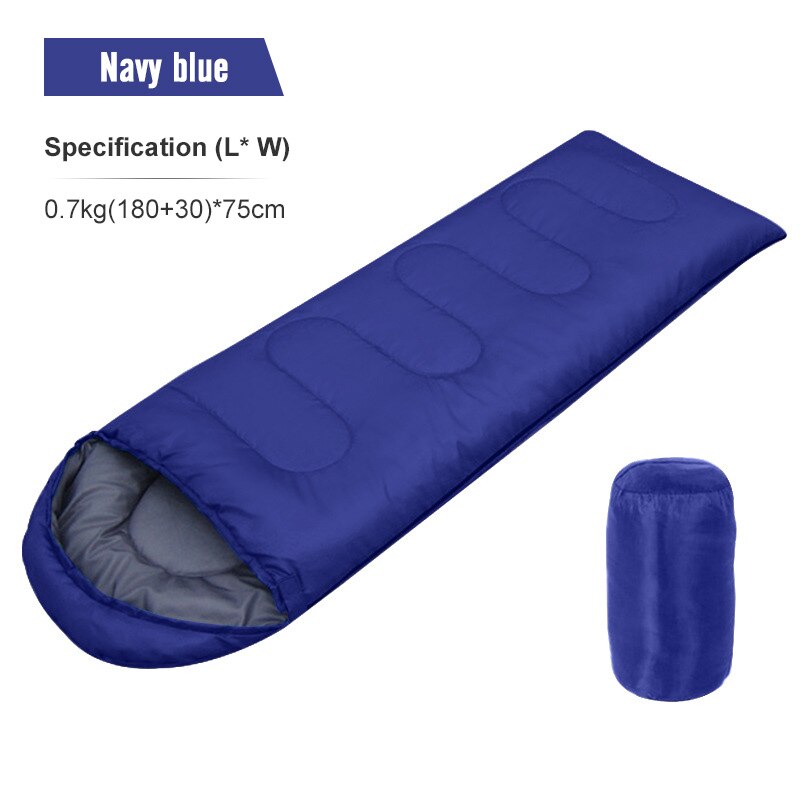 PACOONE – sac de couchage ultraléger, équipement de Camping Compact, et froid, 4 saisons: navy blue 0.75KG