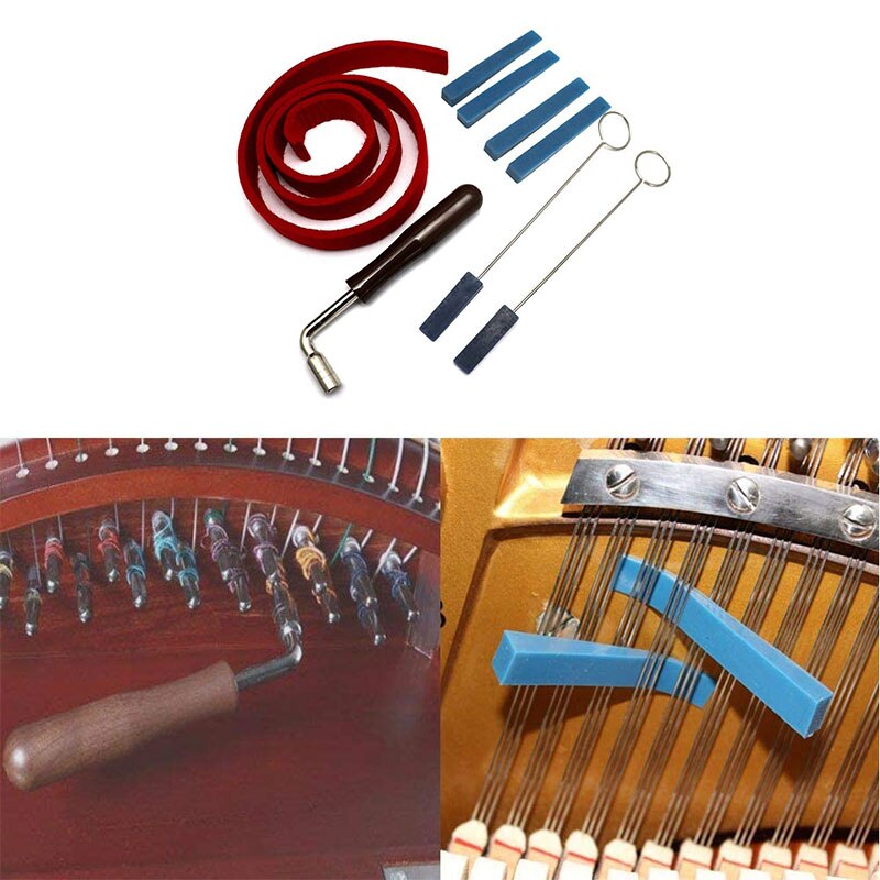 8Pcs/set Piano Tuning Tune Fixing Temperament Strip Piano Tuner Mute Tools Kit Practical Piano Tuning Fixing Tool