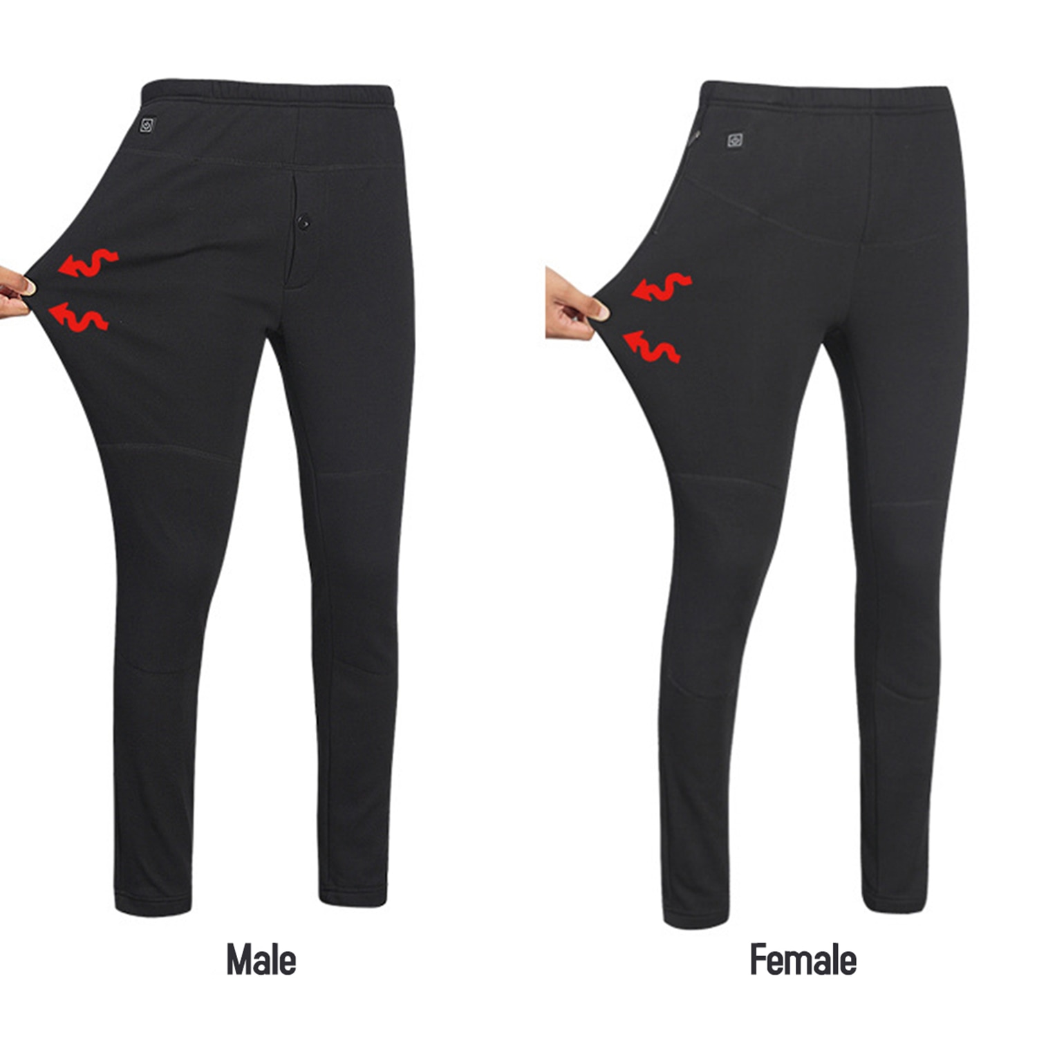 Usb Verwarmde Broek Vrouwen Oplaadbare Slim Verdikking Verwarmde Baselayer Broek Sprot Thermische Hoge Taille Legging Warm Camping