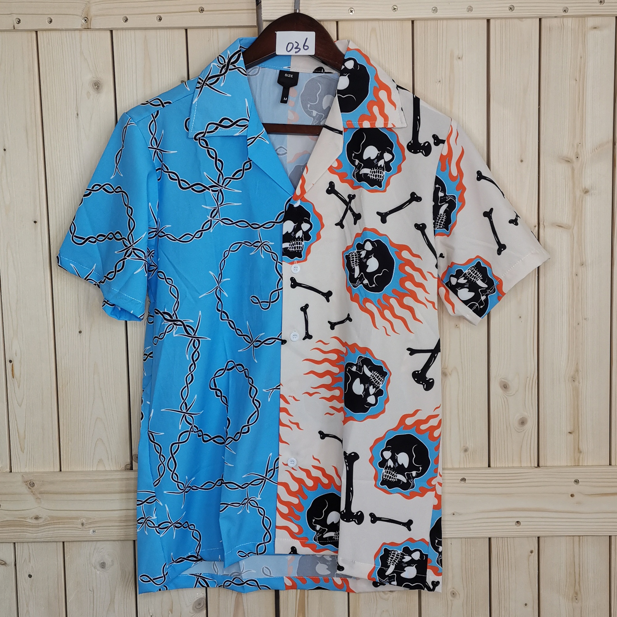 OSCN7 Casual Gedrukt Korte Mouw Mannen Straat Hawaii Strand Oversize Vrouwen Mode Harujuku Shirts Voor Mannen XQ90