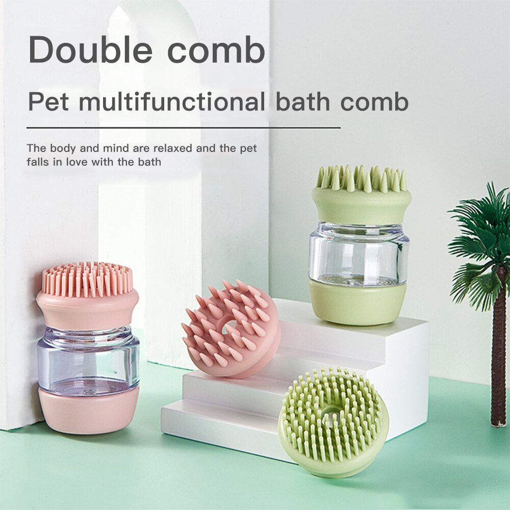 Hond Bad Borstel Kam Pet Spa Massage Borstel Zachte Silicone Honden Katten Douche Haar Grooming Kam Hond Schoonmaken Tool dierbenodigdheden