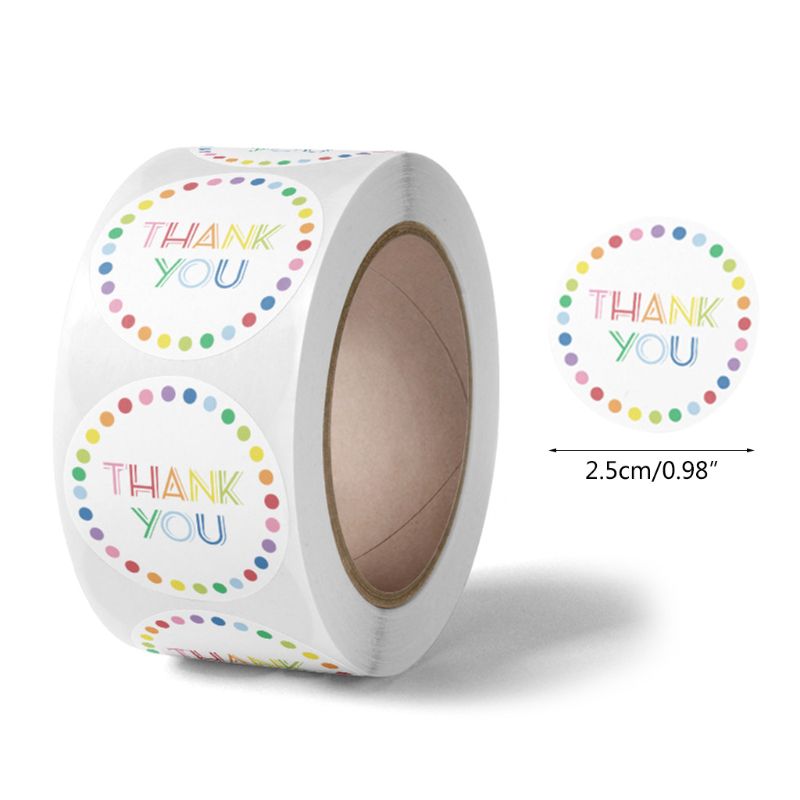 500 Stuks Dank U Sticker Seal Label Voor Kleine Winkel Huwelijkscadeau Versieren Pakket