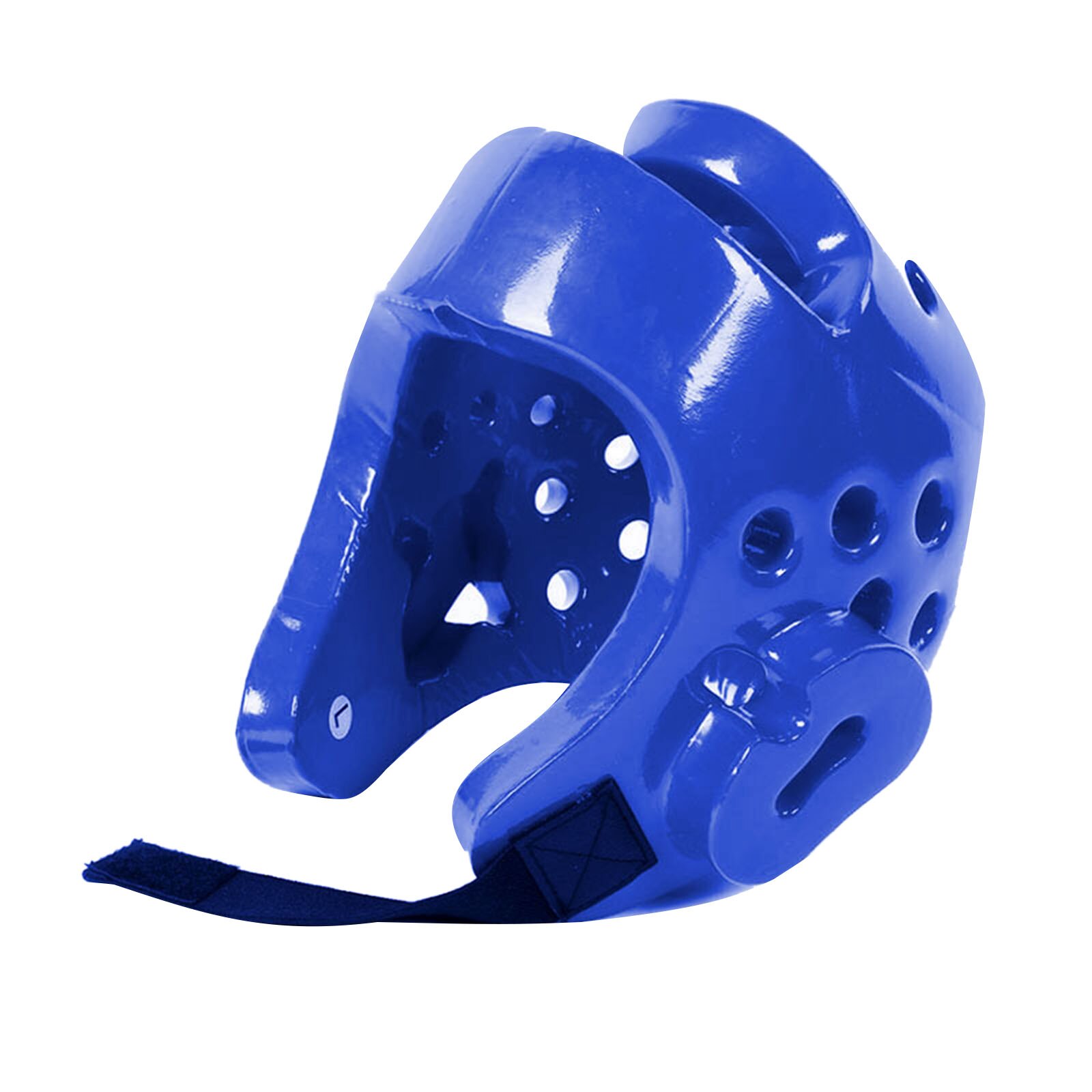 Casco de Taekwondo EVA para niños, , con orificios ajustables, equipo de protección para entrenamiento deportivo y boxeo, XS-XL: Azul / XL