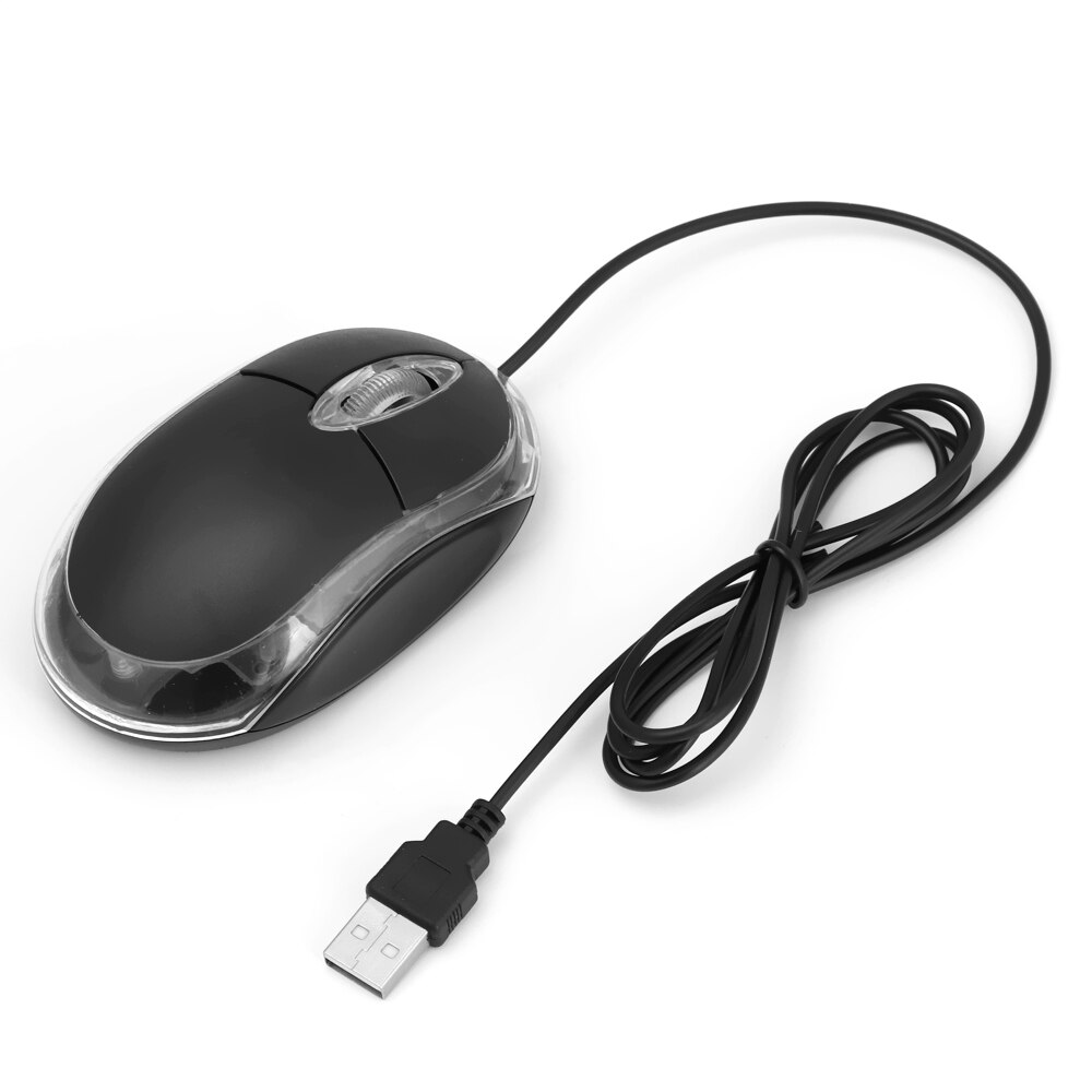 Classic Black Wired Small Optical Mouse USB Wired Optical Gamer Mice For PC Laptop Computer E-sports Cable USB Game Wire Mouse