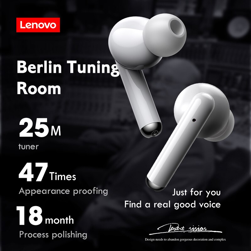 Lenovo LP1 Wireless Headphones Sport Waterproof Bluetooth Headphones 300mAh Charging Box HIFI Stereo Sound Earphones with Mic