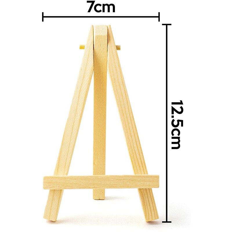 25 Stuks Van Mini 5 Inch Houten Schildersezel. Visitekaartjes, Display Foto 'S, Kleine Doeken, Klaslokaal Diy Ambachten