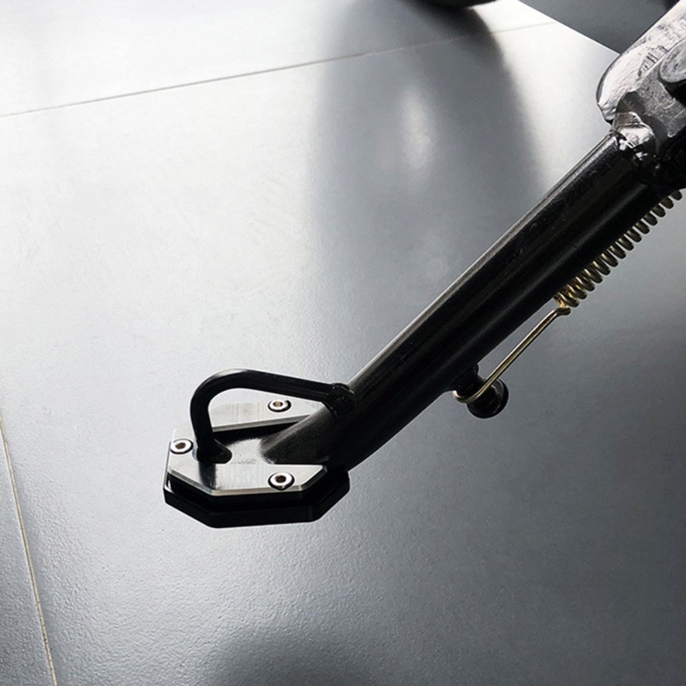 Supporto per supporto per piede Accessori per cavalletto laterale per moto Supporto per estensione del piede Base per piastra di parcheggio Cavalletto per moto