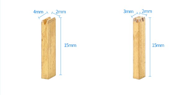 120 stk 2*3*15mm 2*4*15mm stempel kobber messing bogstaver termisk bånd print alfabet skrifttype til hp -241 dy-8 dato kode printer