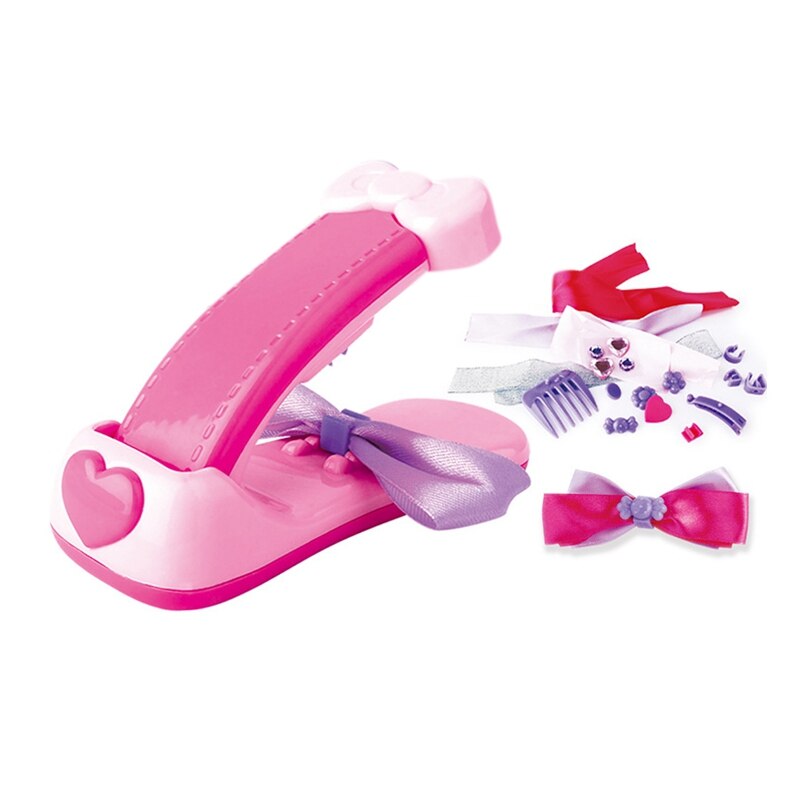 Kids Plastic Hoofddeksels Making Machine Speelgoed Diy Hoofdtooi Haarspeld Maken Machine Meisje Gevlochten Haar Pak Meisjes Dress Up Speelgoed: Default Title