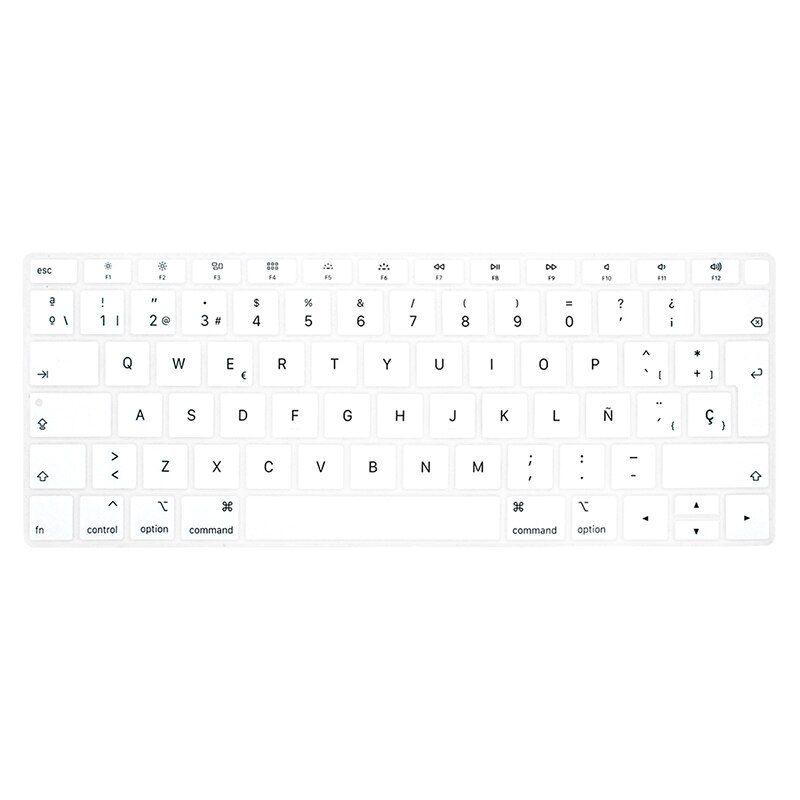 EU-Geben Sie Spanisch oder Chile Tastatur fallen Schutz für macbook Luft 13 tastatur abdeckung spanisch Modell A1932 Silikon schutzhülle Film: Weiß