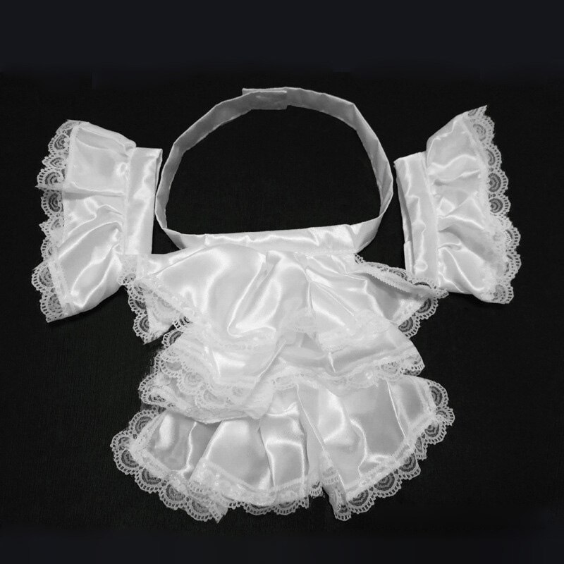 Viktorianischen Funkelnden Weiß Spitze Satin- Jabot Krawatte Krawatte Rüschen Geschichteten Steampunk gotisch Ascot Regentschaft Aristokrat Manschetten Krawatte Männer