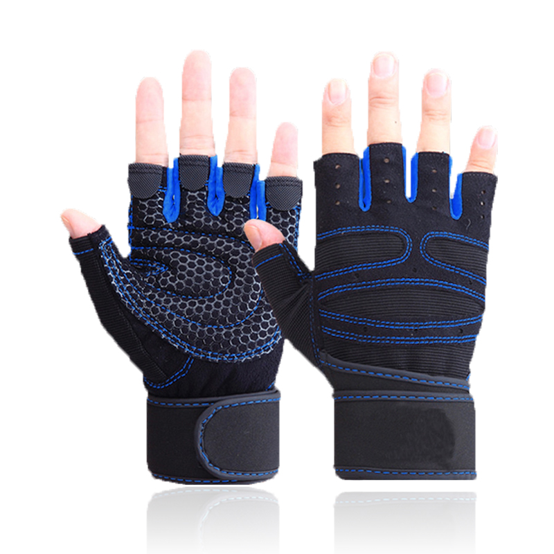 Gewichtheffen Gym Handschoenen Met Anti-Slip Palm Voor Crossfit Workout Oefening Training Fitness En Bodybuilding Voor Mannen En vrouwen: Sapphire / M