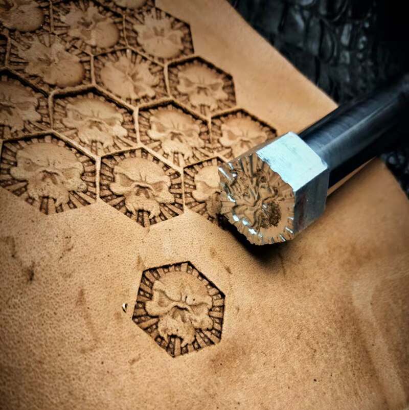 Skull Leather Stamp Tool Stamps Stamping Carving Punches Tools Craft Leathercrafting