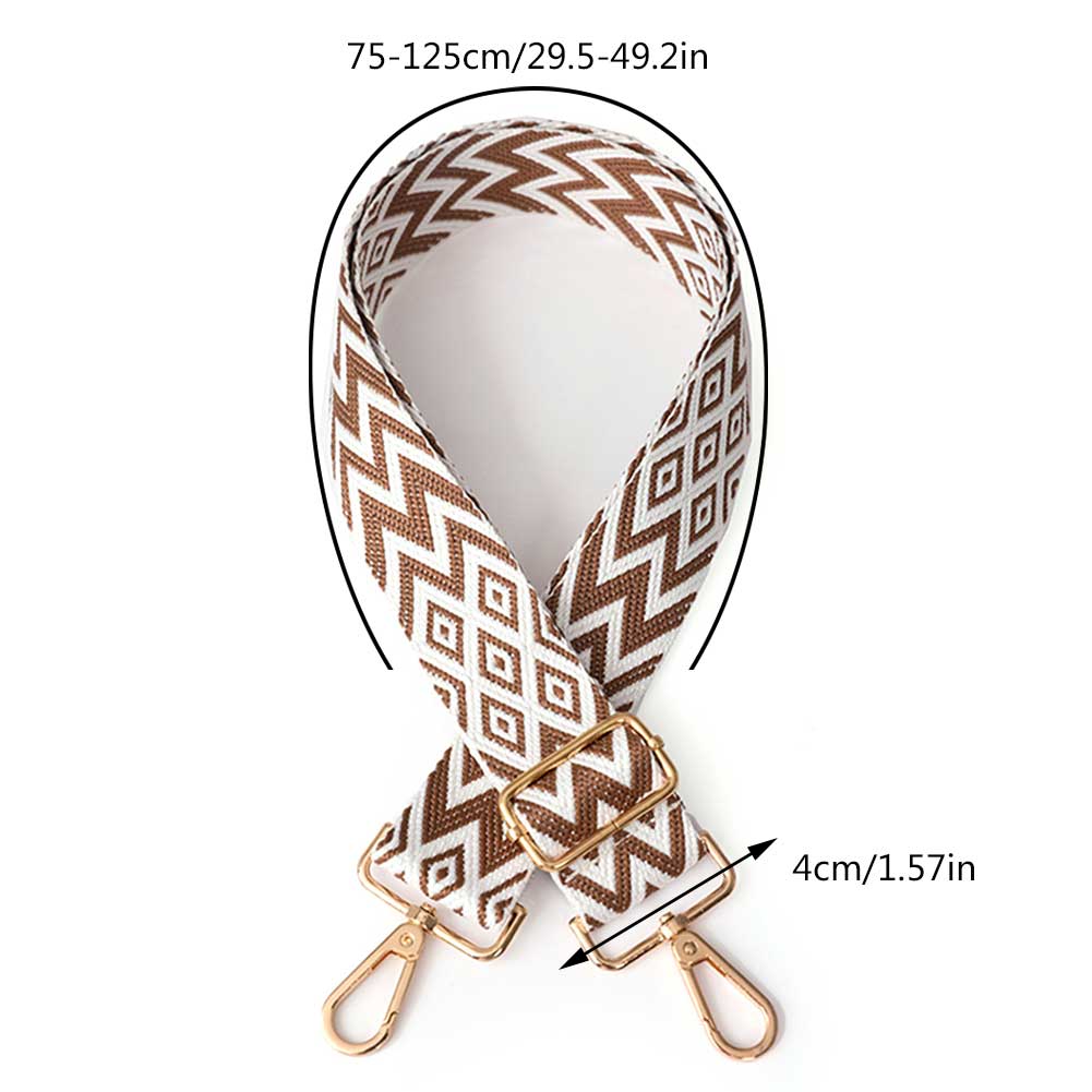 Nylon Shoulder Bag Strap Adjustable Women Handbag Replacement Strap Metal Buckle Soft Strap Wide Purse Strap Chain Bag Strap: Czerwony