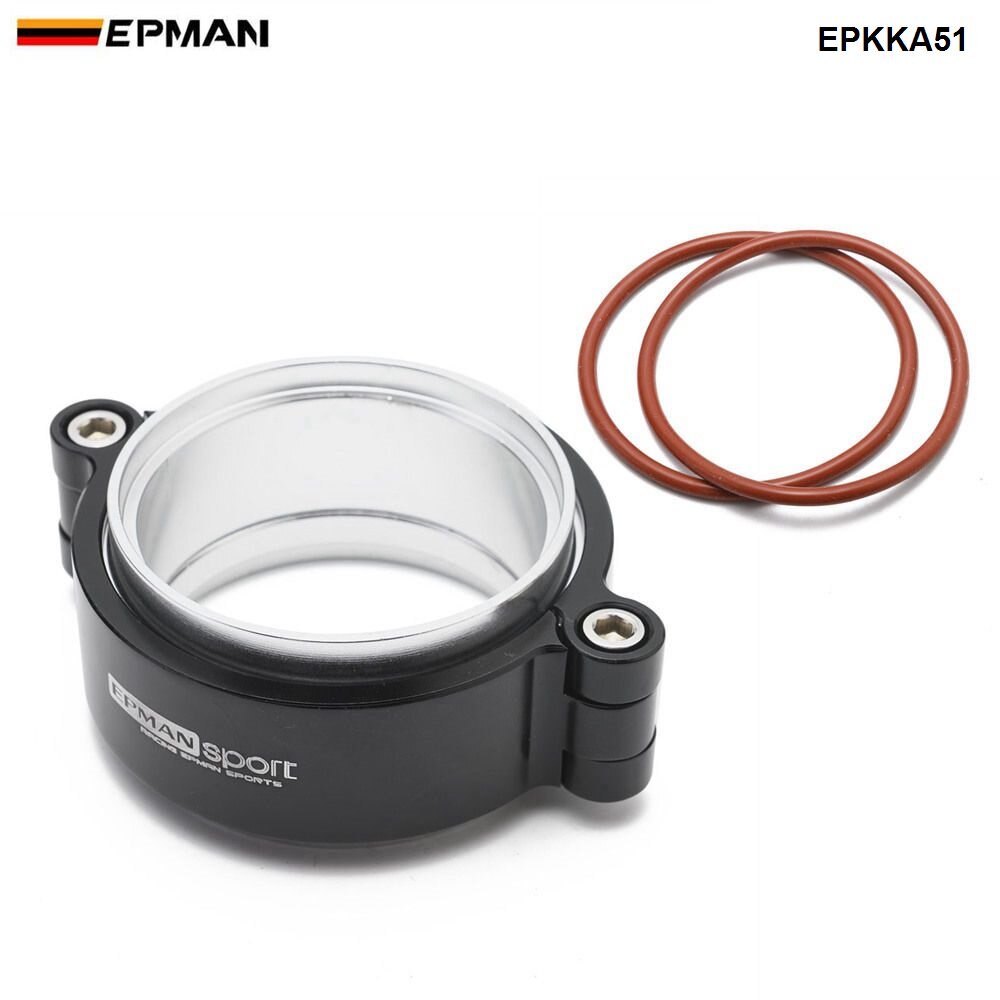 Epman HD Exhaust V-band Clamp System Assembly Anodized Clamp For 2&quot; OD Exhaust Downpipe Turbo Dump Pipe EPKKA51: black