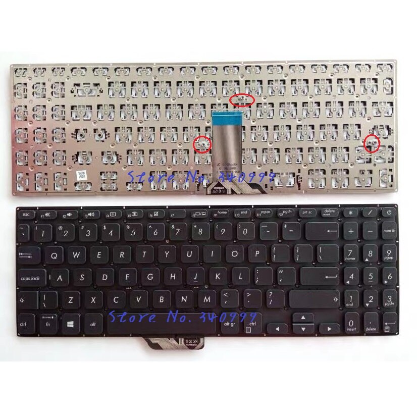 US For ASUS Vivobook S15 X530 S530U No Frame Keyboard