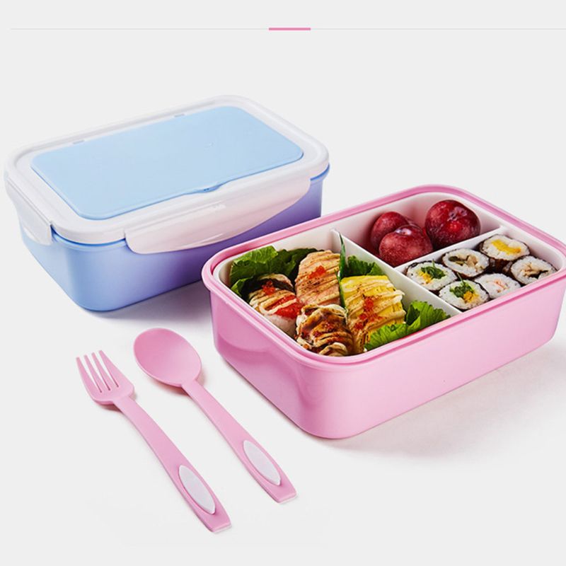 Fiambrera hermética a prueba de fugas, contenedor de comida seguro para microondas, caja de Cassette de comida Bento sellada portátil