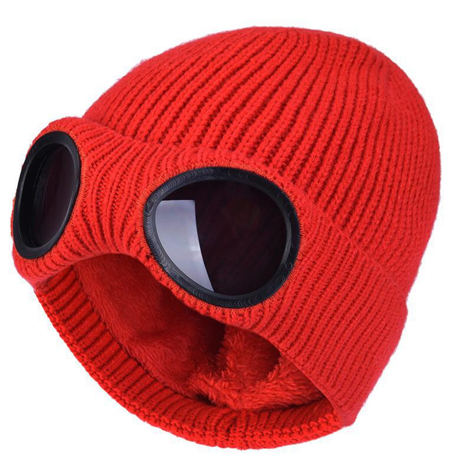 Berretto da sci sportivo occhiali lavorati a maglia Unisex termico caldo autunno inverno calore custode orecchio neve protezione fredda sport berretto elasticizzato cappelli