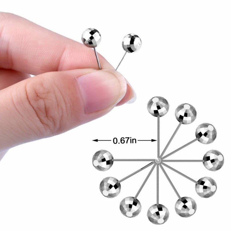 100/200 pièces tête de boule broches punaises multicolore broche à coudre pratique couture décoration épingles bricolage artisanat ornement couture outil