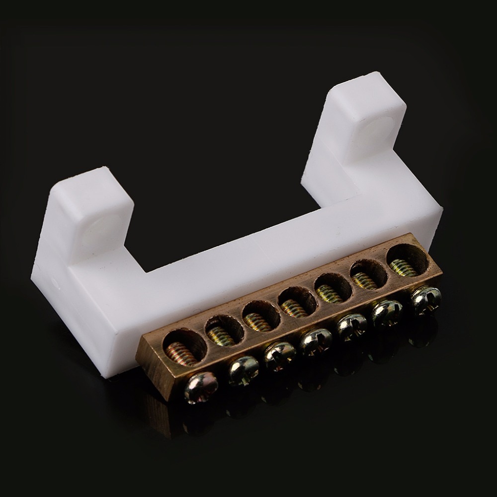 7 Positions Electric Cable Connector Screw Barrier Terminal Strip Block Bar