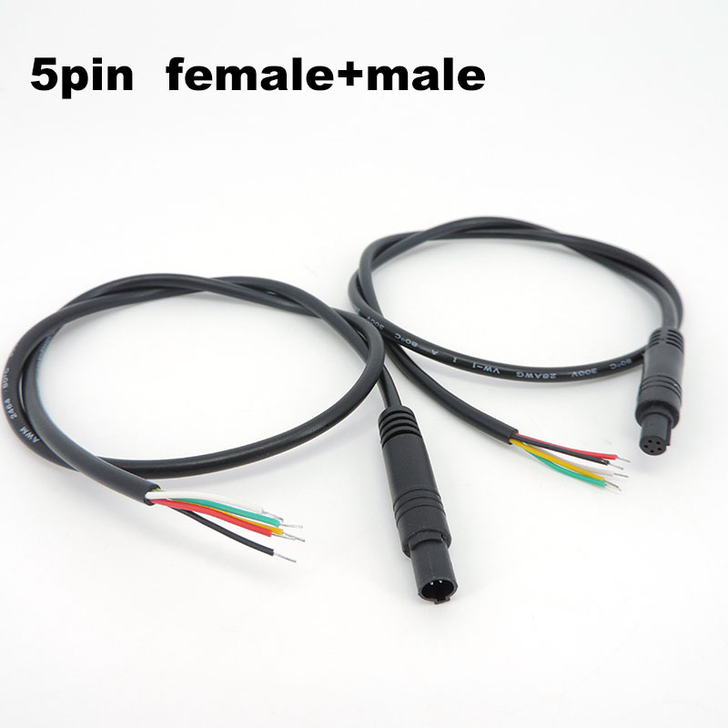 DIY 4/5/6 pin core Jack Car DVR Camera Extension Cable HD Monitor Vehicle Rear View/Back Up Camera Wire Male Female Plug Cord: Dark Grey