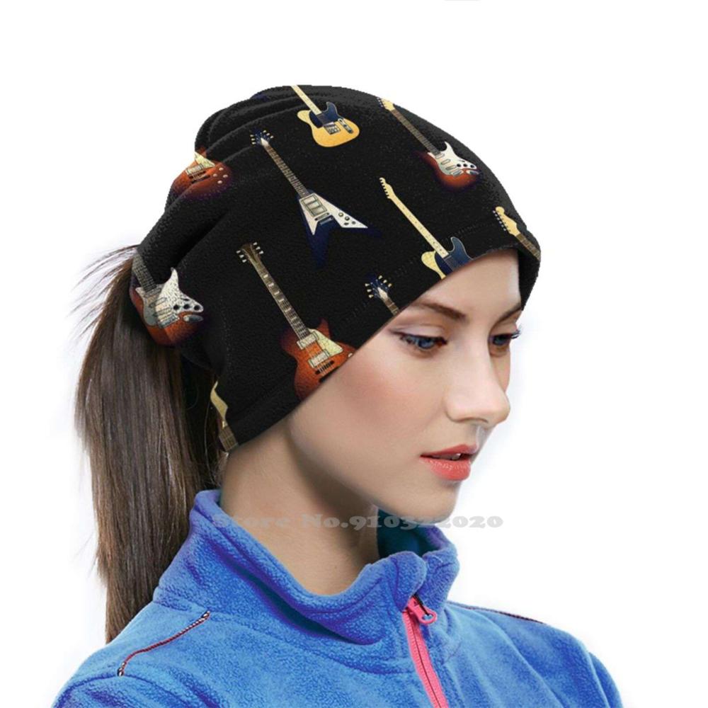 Seemless Electric Guitars Collection Art Soft Warm Child Girl Adult Sport Scarf Flying V Stratocaster Guitars Guitar