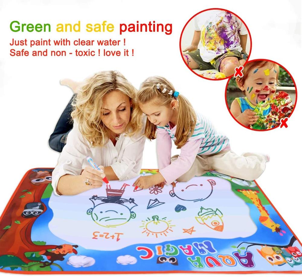 Magic Water Drawing Mat Doodle Mat Doek Met Doodle Pen Schilderij Board Educatief Speelgoed Voor Kinderen