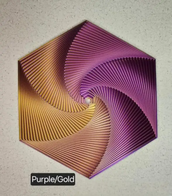 3D-stampato frattale agitarsi esagono 3D Stampato Esagonale Giocattoli Antistress Esagonale Anello Fractale Esagonale spirale Cambia Giocattoli: S / Borgogna