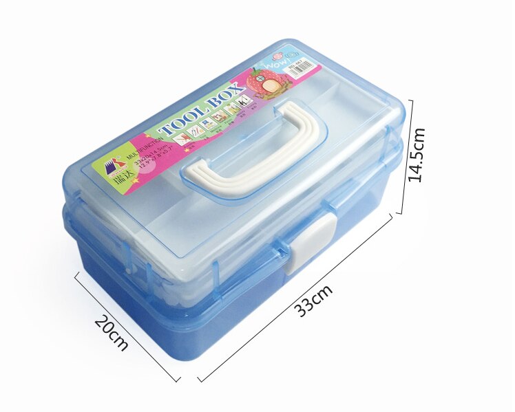 Home Storage Tool Box Cabinet Organizer Plastic Tool Box Multifunction Caixa Organizadora Garage Storage EA60GX: Blue