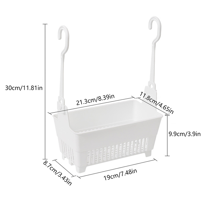 Sundries Hanging Basket Storage Drain Basket Shower Baskets With Hook Makeup Organizer For Kitchen Bathroom: Default Title