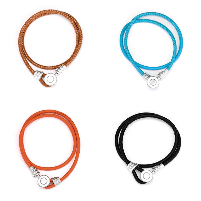 Momenti Bracciali In Pelle A Doppia Per La Donna Originale FAI DA TE Beads & Pendenti E Ciondoli Sterling Silver Gioelleria Raffinata E Alla Moda Bracciali